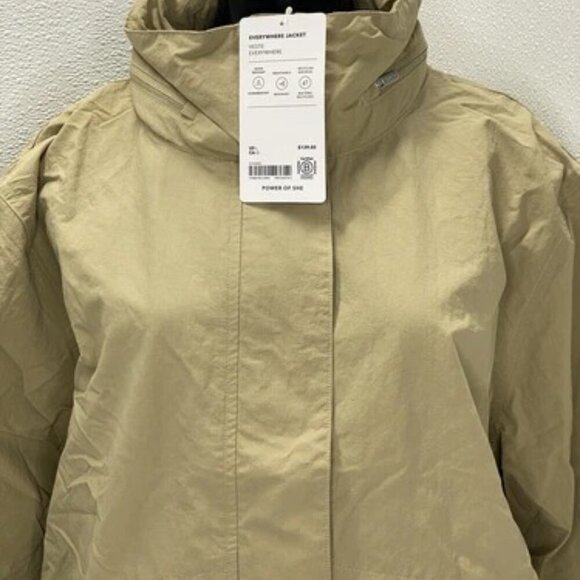 NEW ATHLETA Womens Jacket Flax Beige Size XL Everywhere Nylon Cotton Full Zip - Picture 10 of 11